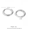 Silver 14mm hoop earrings, lightweight with a sleek and modern design.