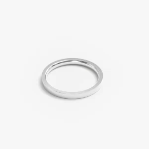 Silver ring on a white background.